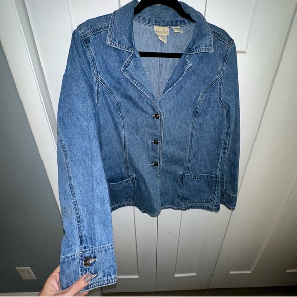 Vintage St.John's Bay Denim Blazer/Jacket - Size Large - Picture 5 of 8